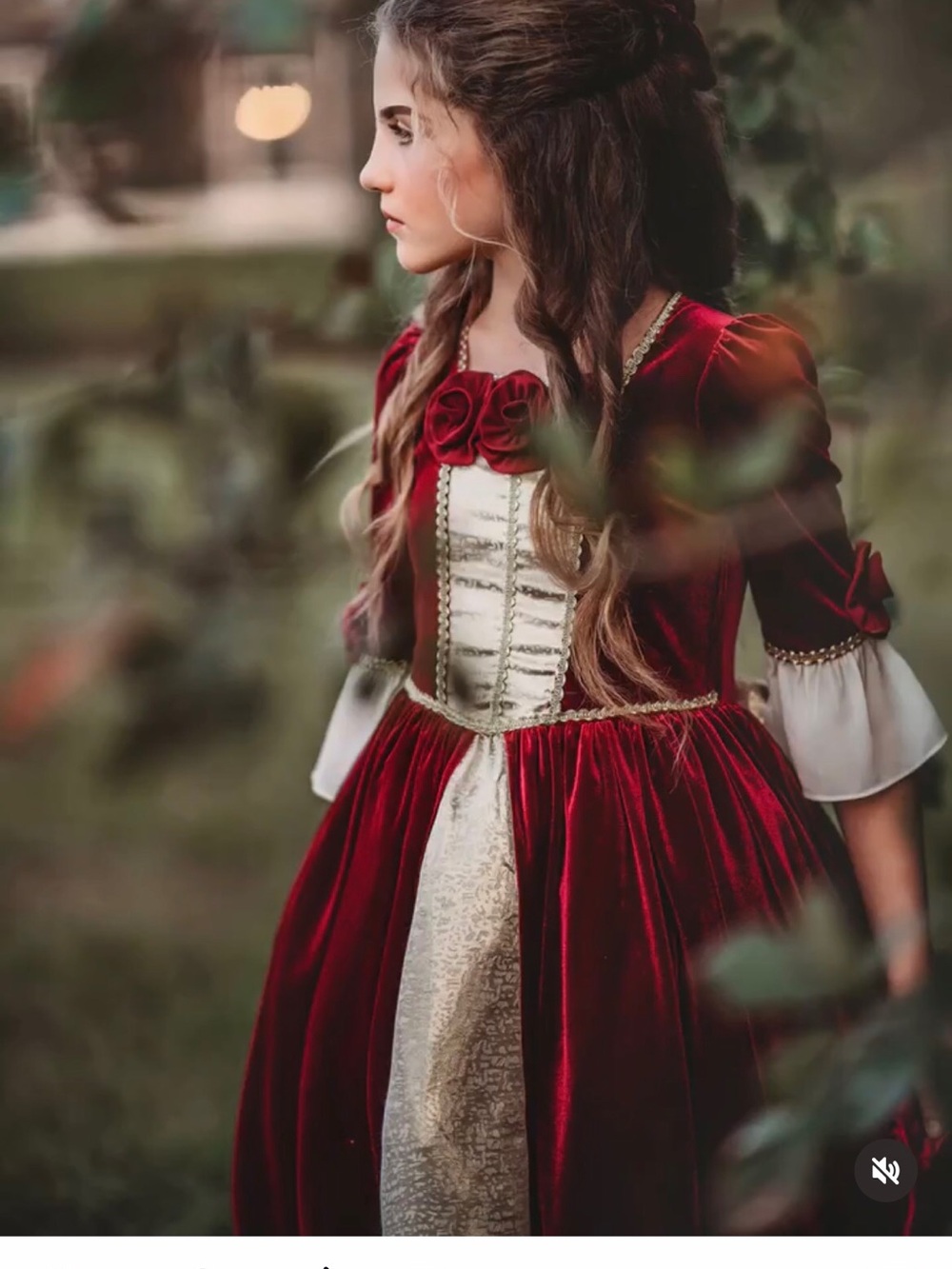 NWT Only Little Once Belle Christmas Dress- Beauty and the Beast Princess- sz 5